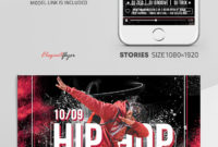 Hip Hop Dance Instagram Stories Template In Psd + Post For Fascinating Hip Hop Certificate Templates