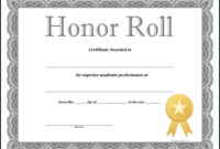 Honor Roll Certificate Template How To Craft A Throughout Fresh Free Teamwork Certificate Templates