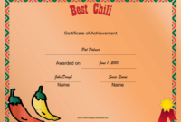 Honor The Winner Of A Chili Cookoff With This Printable In Chili Cook Off Award Certificate Template Free