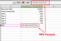 How To Calculate Npv In Excel For Net Present Value Excel Template