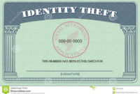 Identity Theft Card Stock Illustration. Illustration Of For Blank Social Security Card Template Download