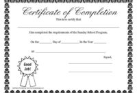 Image Result For Certificate Of Completion Template Free In Fresh Grade Promotion Certificate Template Printable