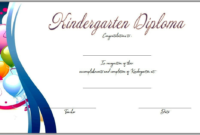Kindergarten Completion Certificate Templates [9+ Best In Free Certificate For Best Dad 9 Best Template Choices