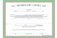 Llc Membership Certificate Free Template Throughout Simple Download Ownership Certificate Templates Editable