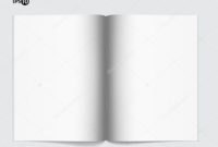 Magazine Blank Page Template For Design Layout — Stock In Simple Blank Magazine Spread Template