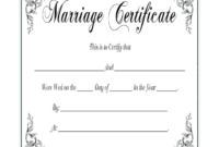 Marriage Certificate Fill Online, Printable, Fillable For Blank Marriage Certificate Template
