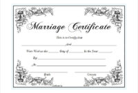 Marriage Certificate Template Microsoft Word : Selimtd For Blank Marriage Certificate Template