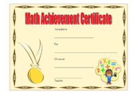 Math Achievement Certificate Template 5 Free Download For Tennis Achievement Certificate Templates
