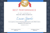 Math Contest Certificate Template Visme With Regard To Pertaining To Outstanding Performance Certificate Template