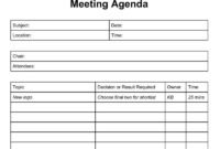 Meeting Agenda Template Free | Shatterlion Intended For Recurring Meeting Agenda Template