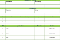 Meeting Agenda Template With Meeting Minutes | Office In Simple Recurring Meeting Agenda Template