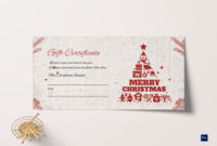 Merry Christmas Gift Certificate Template In Adobe Photoshop With Awesome Free Christmas Gift Certificate Templates