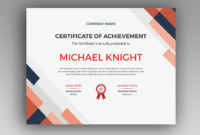 Michael Knight Corporate Modern Certificate Template # Intended For Certificate Border Design Templates