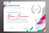 Modern Certificate Award Template Design Download Free Intended For Fresh Art Award Certificate Free Download