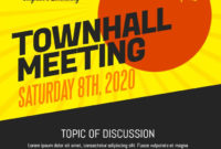Modern Town Hall Meeting Announcement Poster/Flyer Pertaining To Town Hall Meeting Agenda Template