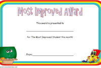 Most Improved Student Certificate: 10+ Template Designs Free With Student Of The Week Certificate Templates