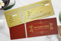 Nail Spa Gift Certificate &amp; Envelope Nsd Gct150 With Regard To Salon Gift Certificate