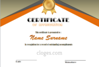Orange Microsoft Word Certificate Of Appreciation Template Throughout New Certificate Of Appreciation Template Word