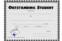 Outstanding Student Award Certificate Template Download Intended For Student Of The Year Award Certificate Templates
