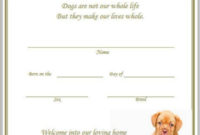 Pdf, Psd, Ai, Indesign | Free &amp;amp; Premium Templates In 2020 With Pet Birth Certificate Template