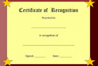 Pdfs Appreciation Certificate Printable Pertaining To Fantastic Free Template For Certificate Of Recognition