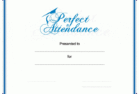 Perfect Attendance Certificate Free Template 2 Di 2020 With New Student Council Certificate Template 8 Ideas Free