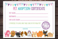 Pet Adoption Station Party Package Puppy Adoption Party With Regard To Dog Adoption Certificate Free Printable 7 Ideas