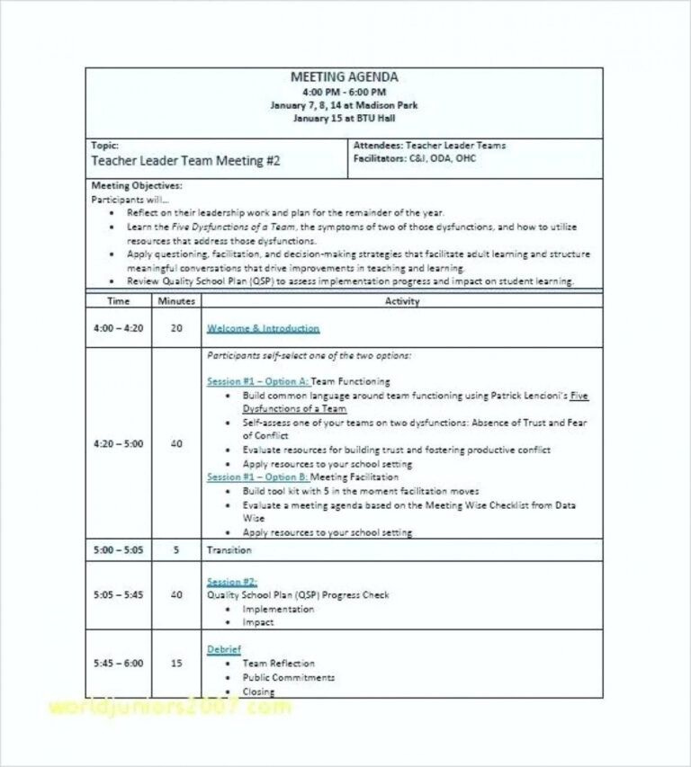 Pin On The Best Template Example Regarding Awesome Meeting Agenda Template Word 2010