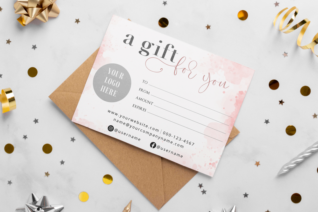 Pink Gift Certificate Template, Editable Gift Certificate Intended For Pink Gift Certificate Template