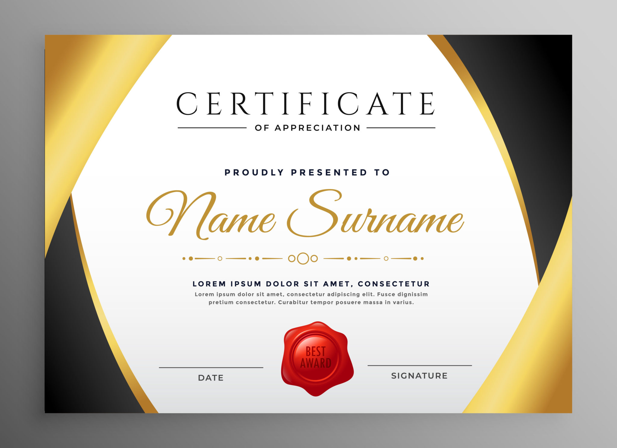 certificate in appreciation template free download word