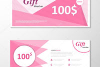 Premium Elegance Pink Gift Voucher Template Layout Design For Awesome Pink Gift Certificate Template
