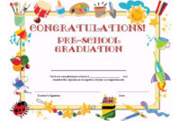 Preschool Graduation Certificate Template Free Intended For Fresh Printable Kindergarten Diploma Certificate