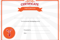 Printable Cheerleading Certificate Of Participation Award Inside Dance Award Certificate Template