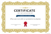 Printable Lifetime Achievement Award Certificate Template For Fascinating Award Certificate Template Powerpoint
