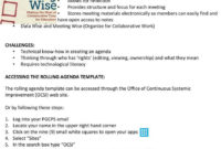 Printable Meeting Wise Rolling Agenda Guidance Document Intended For Fascinating Collaboration Meeting Agenda Template