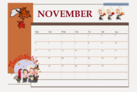 Printable November 2019 Blank Template | Kids Calendar With Regard To Fresh Blank Calendar Template For Kids