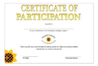 Printable Participation Certificate In 2020 | Certificate In Certification Of Participation Free Template