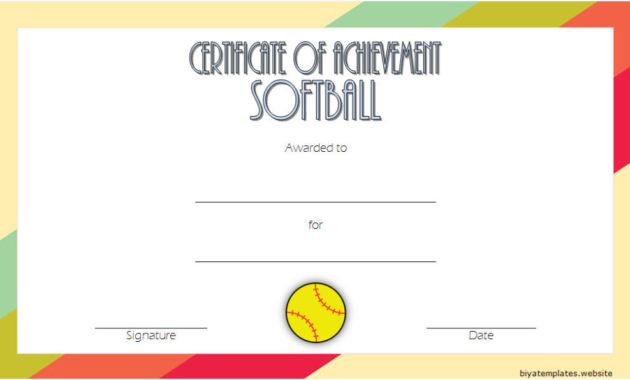 Printable Softball Certificate Templates [10+ Best Designs With Regard To Simple Fishing Certificates Top 7 Template Designs 2019
