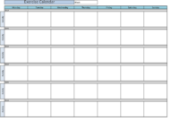Printable Workout Calendar | Activity Shelter Regarding Free Blank Activity Calendar Template