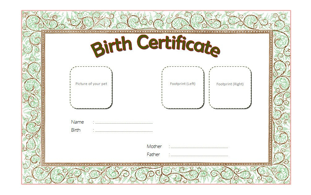 Puppy Birth Certificate Template 10+ Special Editions In Job Well Done Certificate Template 8 Funny Concepts