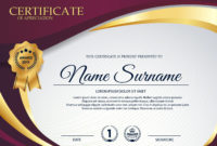 Purple And Gold Certificate Of Appreciation Download Within Free Certificate Of Appreciation Template Downloads