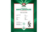 Rabbitohs Commemorative Birth Certificate (4 Of 5) Intended For Free Commemorative Certificate Template