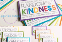 Random Acts Of Kindness Cards Already Assembled (1 Dozen With Fascinating Kindness Certificate Template Free