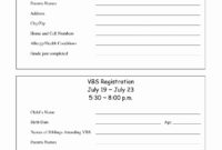 Registration Forms Template Free Awesome Printable Vbs Inside Vacation Bible School Agenda