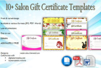 Salon Gift Certificate Template [10+ Beautiful Designs Free] Pertaining To Nail Salon Gift Certificate Template
