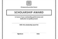 Scholarship Award Certificate Template Pertaining To Blank With Regard To Amazing Blank Award Certificate Templates Word