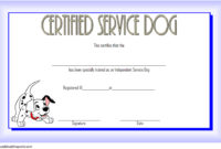 Service Dog Certificate Template 7+ Latest Designs Inside Dog Obedience Certificate Templates