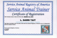 Service Dog Certificate Template | Shatterlion Pertaining To Awesome Dog Obedience Certificate Templates