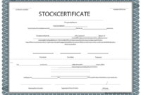 Share Certificate Template Pdf (6) Templates Example For Awesome Stock Certificate Template Word