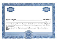 Sharestock Certificate Template Pdf Intended For Template Of Share Certificate